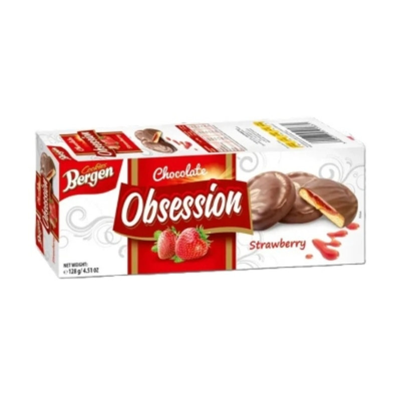 Bergen Obsession Strawberry Filled & Choco Coating 128G